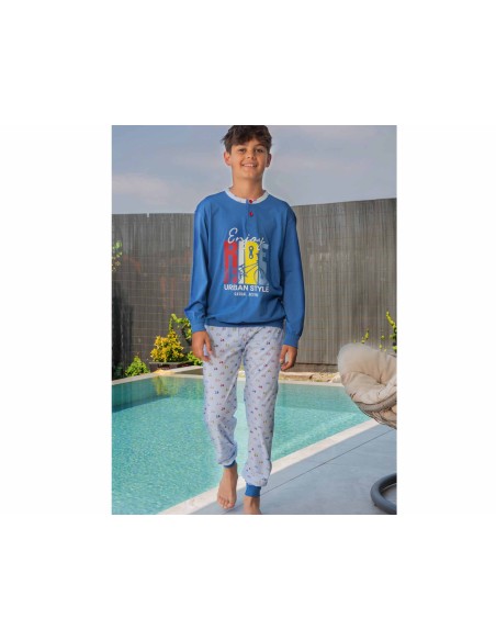 Pijama largo juvenil entretiempo Enjoy Ride 253010 de Muslher
