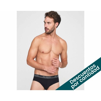 Slip hombre algodón liso (2 uds) PS06 de Don Algodón -...