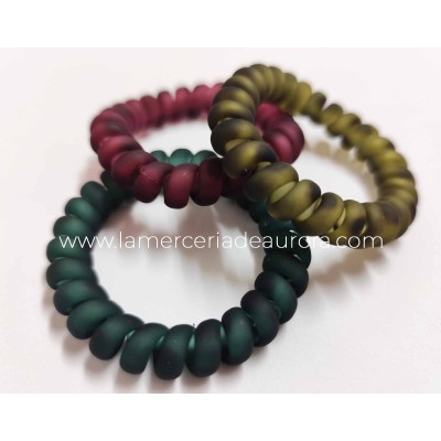Coleteros espiral Verdes y vino (3 uds) de N.Marcos 2