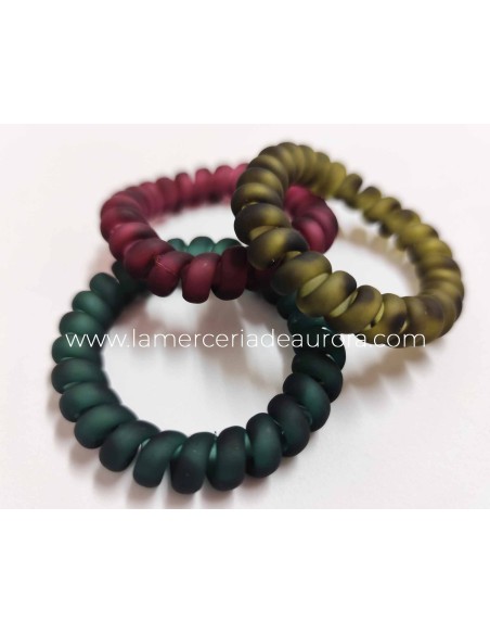 Coleteros espiral Verdes y vino (3 uds) de N.Marcos