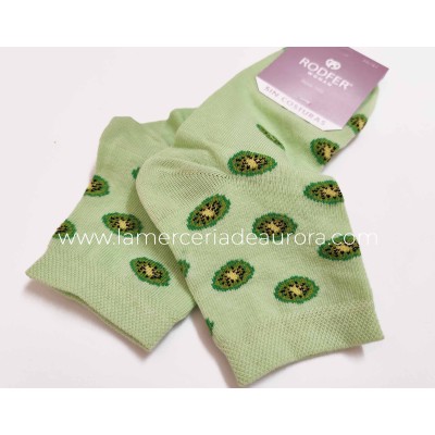 Calcetines mujer algodón sin costuras Kiwis de Rodfer 2