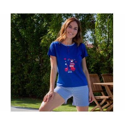 Pijama corto mujer Vespa 256019 de Muslher