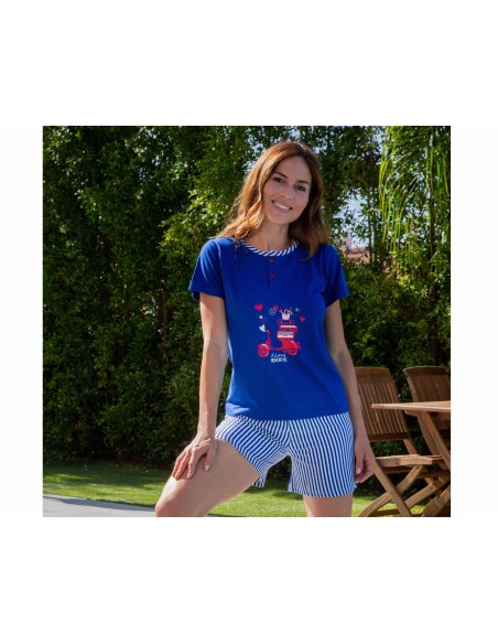Pijama corto mujer Vespa 256019 de Muslher