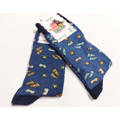 Calcetines hombre algodón sin costuras Buceo-rayas de...