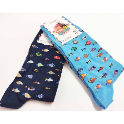 Calcetines hombre algodón sin costuras Peces de Scopri -... 2