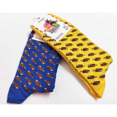 Calcetines hombre algodón sin costuras Helados de Scopri...