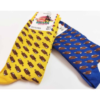 Calcetines hombre algodón sin costuras Helados de Scopri... 2