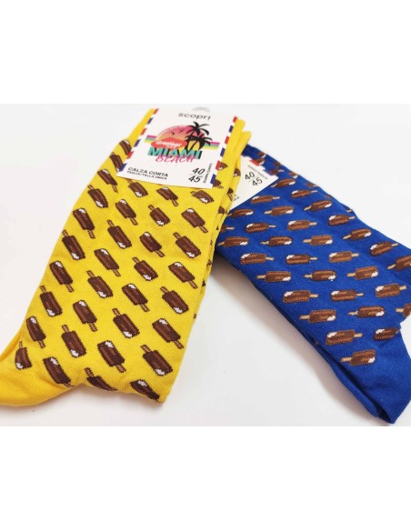 Calcetines hombre algodón sin costuras Helados de Scopri - 2 colores