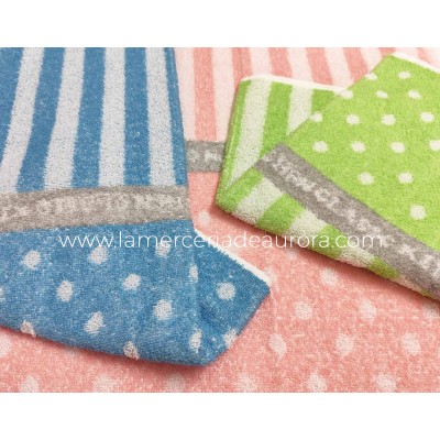 Paños de cocina rizo algodón Topos y rayas (pack 3 uds)... 2