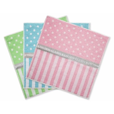 Paños de cocina rizo algodón Topos y rayas (pack 3 uds)...