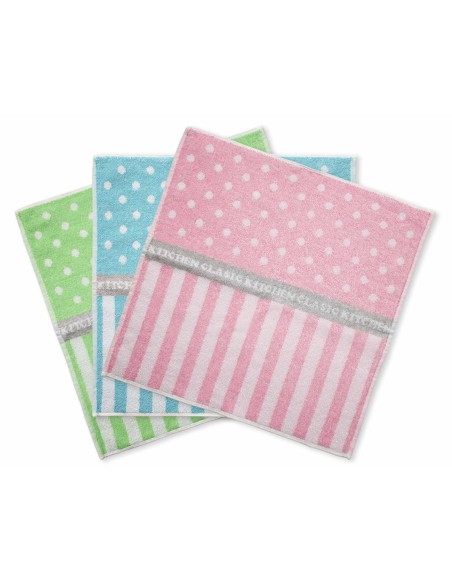 Paños de cocina rizo algodón Topos y rayas (pack 3 uds) de Barceló