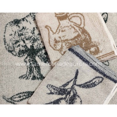 Paños de cocina rizo algodón Aceite de Barceló - 3 colores 2