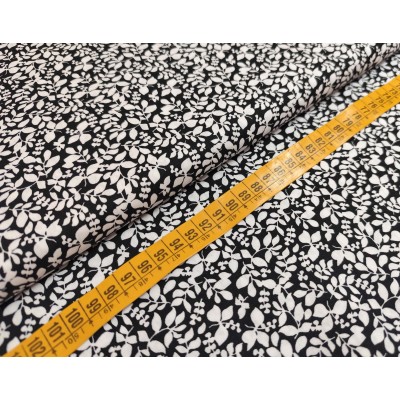 Tela algodón estampada Leaves Poppy (ancho 145cm) 2