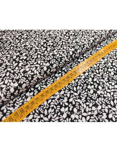 Tela algodón estampada Leaves Poppy (ancho 145cm)