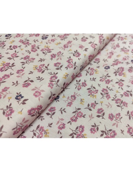 Tela algodón estampada Beauty flowers (ancho 145cm)