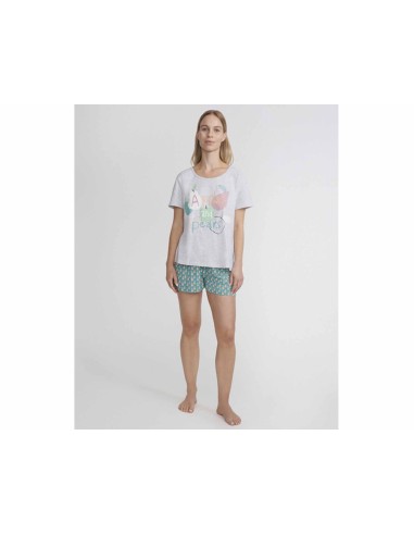 Pijama corto mujer algodón "Apples and pears"...