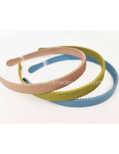 Diadema pelo lisa 15mm - AVELLANA - HIERBA - AZUL