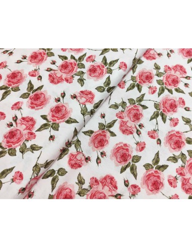Tela algodón estampada Rosas (ancho 145cm)