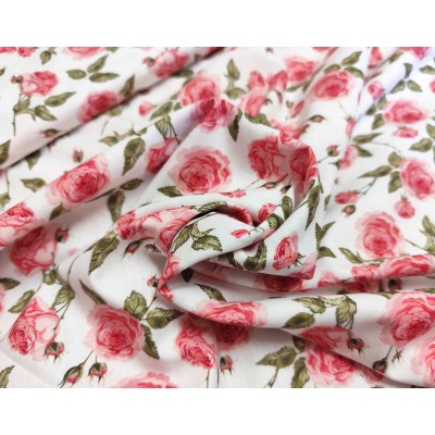 Tela algodón estampada Rosas (ancho 145cm) 2