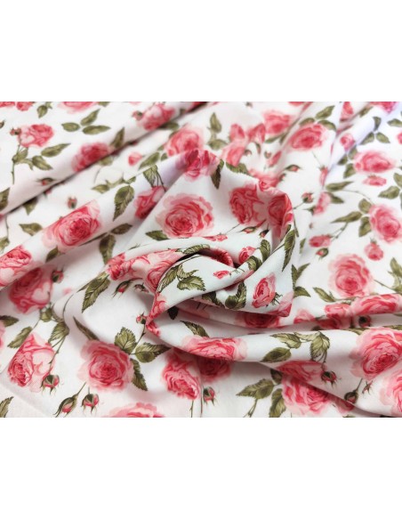 Tela algodón estampada Rosas (ancho 145cm)