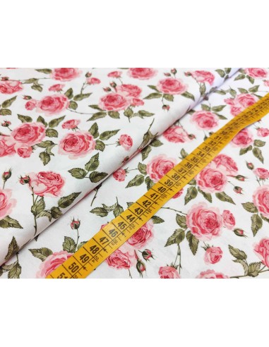 Tela algodón estampada Rosas (ancho 145cm)