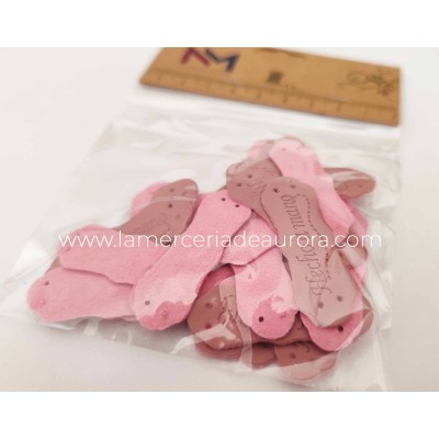 Etiquetas polipiel Maquillaje con forma (25 uds) "Hecho a mano" 2