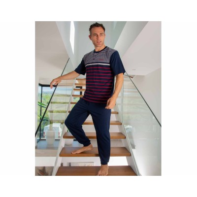 Pijama hombre entretiempo manga corta 255003C de Muslher