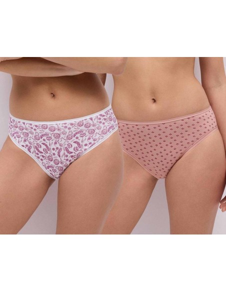 Braga midi algodón fantasía (pack 2 uds) Flores vintage 19065 de Ysabel Mora