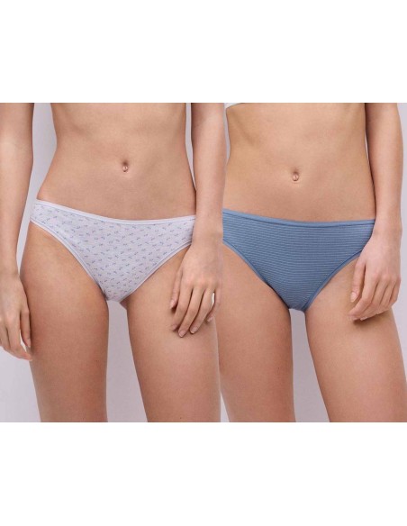 Braga mini algodón fantasía (pack 2 uds) Libélulas y rayas 19064 de Ysabel Mora