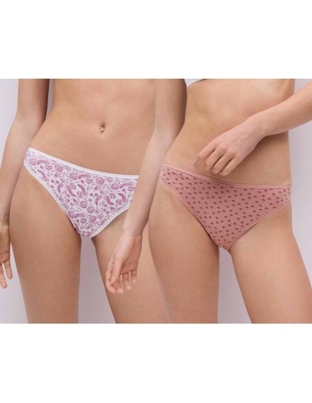 Braga mini algodón fantasía (pack 2 uds) Flores vintage 19064 de Ysabel Mora