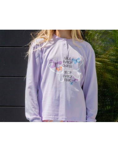 Pijama largo juvenil algodón entretiempo 254001de Muslher - DETALLE CAMISETA