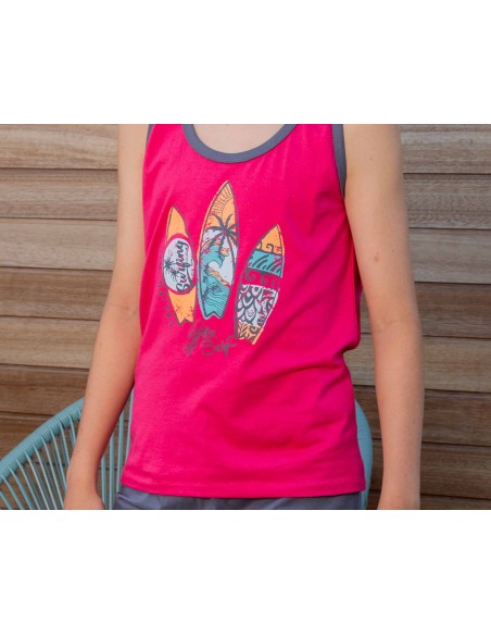 Pijama corto juvenil 253001 de Muslher - DETALLE CAMISETA