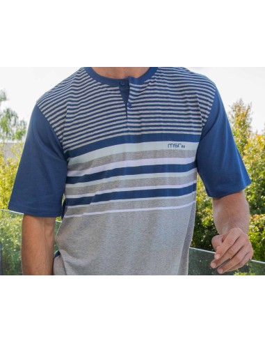 Pijama corto verano hombre 255000 de Muslher - DETALLE CAMISETA