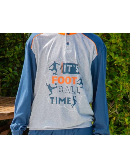 Pijama largo juvenil entretiempo 253014 de Muslher - DETALLE CAMISETA