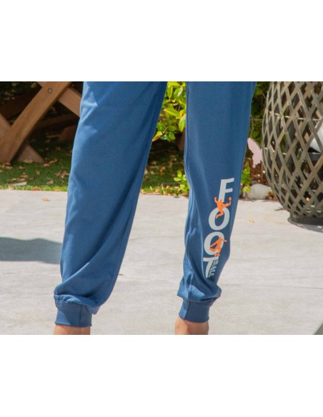 Pijama largo juvenil entretiempo 253014 de Muslher - DETALLE PANTALÓN