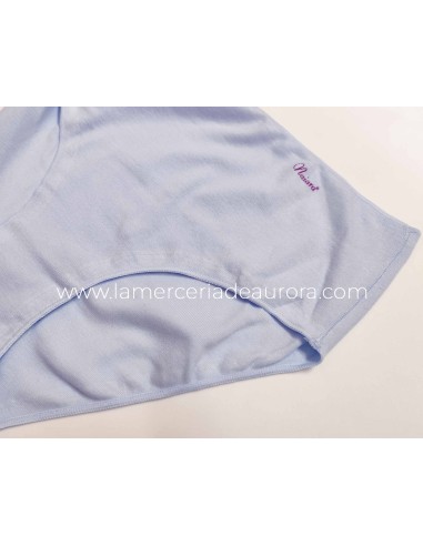 Braga lisa algodón 271 de Naiara - CELESTE