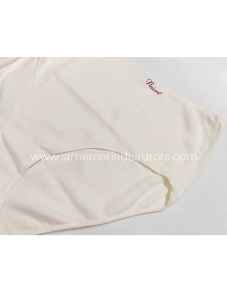 Braga lisa algodón 271 de Naiara - MARFIL