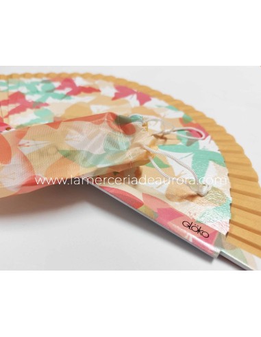 Abanico madera con funda "Mariposas" de Gloko