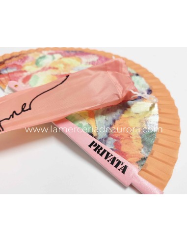 Abanico madera con funda "Composición Astral VI de Morgner" de Privata