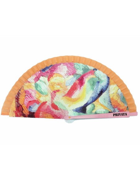 Abanico madera con funda "Composición Astral VI de Morgner" de Privata