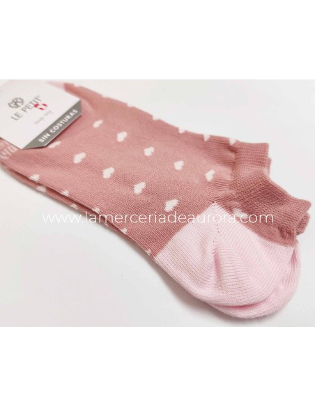 Calcetines Corazones 6016 de Lepetit - ROSA