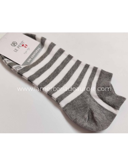 Calcetines rayas 6016 de Lepetit - GRIS