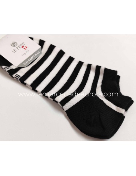 Calcetines rayas 6016 de Lepetit - NEGRO