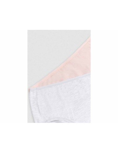 Pack bragas altas 19429 - Rosa nude y gris