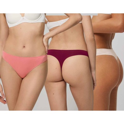 Tanga liso algodón (pack 3 uds) 19644 de Ysabel Mora