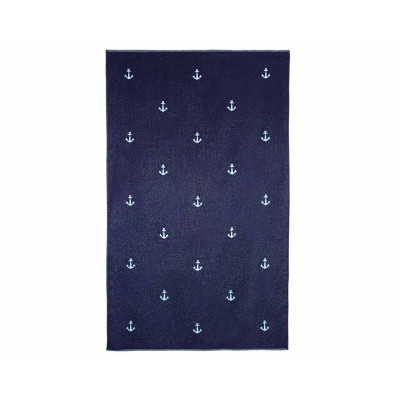 Toalla playa rizo algodón (100x170cm) "Anclas" de Barceló