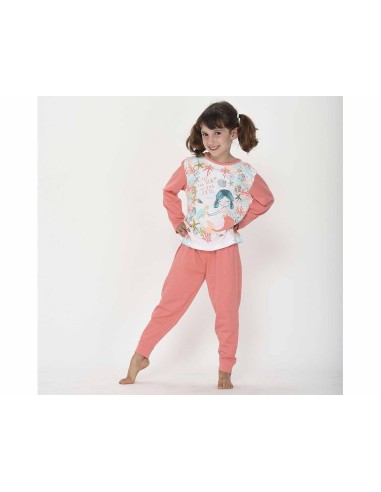 Pijama largo infantil algodón entretiempo "Let the sea set you free" de Kinanit