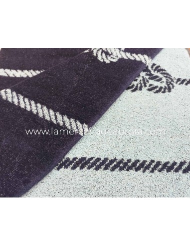 Toalla playa rizo algodón (100x170cm) "Nudos"...