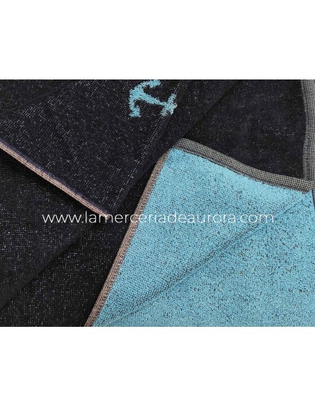 Toalla playa rizo algodón (100x170cm) "Anclas" de Barceló