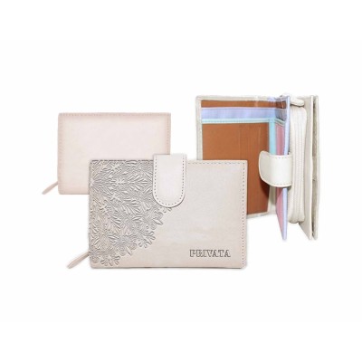 Cartera billetera de piel con monedero y compartimentos...